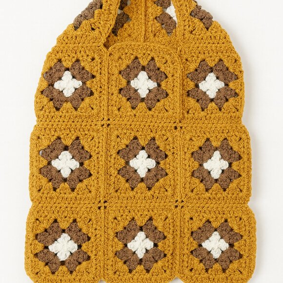 Retro Granny Square Dog Coat – Handmade Crochet Style for Chic Pets - Picture 3 of 4